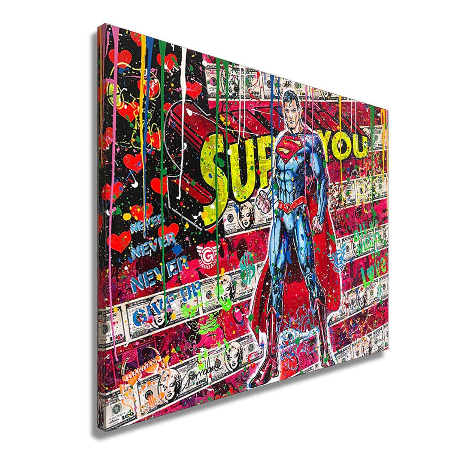 Superhero, Painting, Acrylic on Canvas For Sale 1