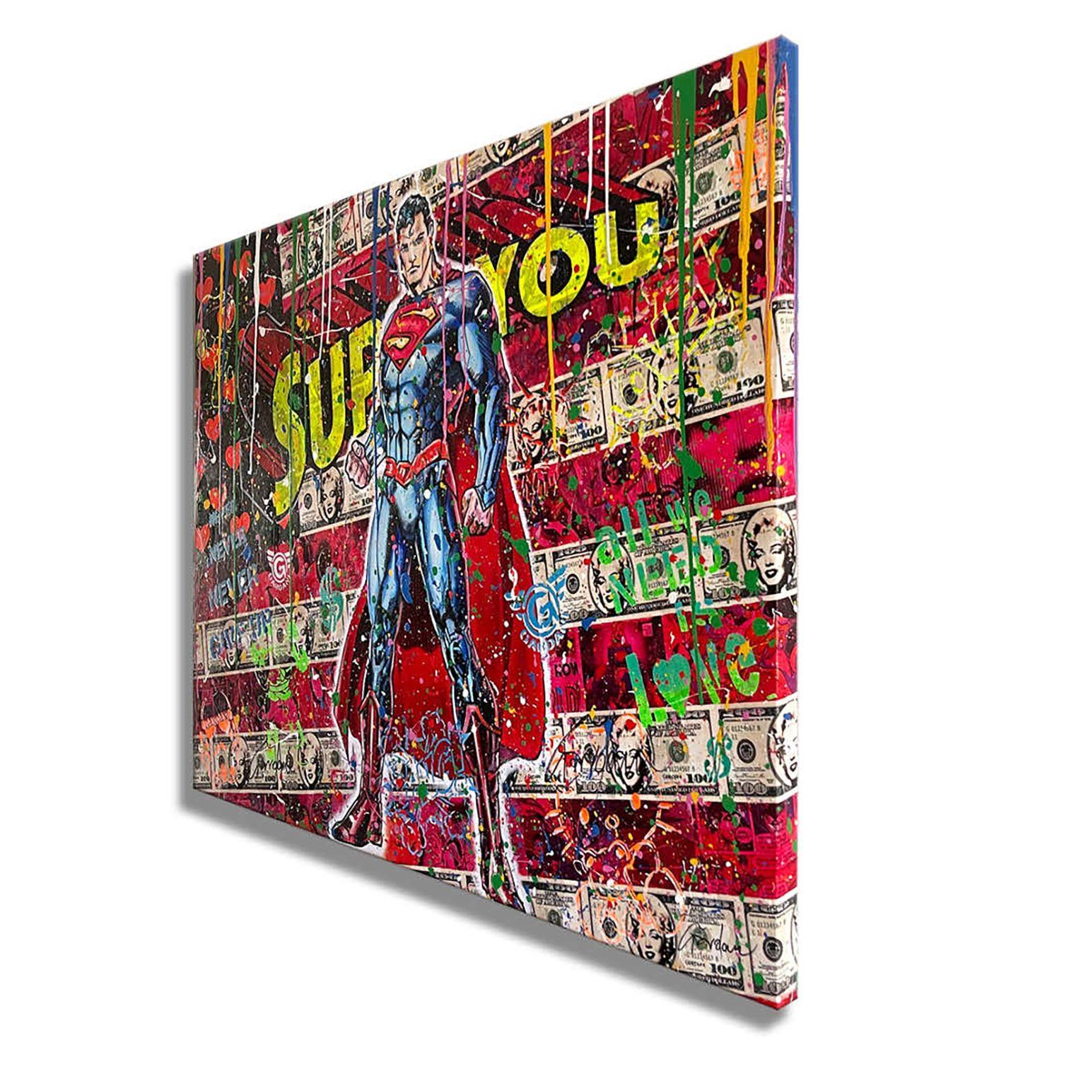 Superhero, Painting, Acrylic on Canvas For Sale 2