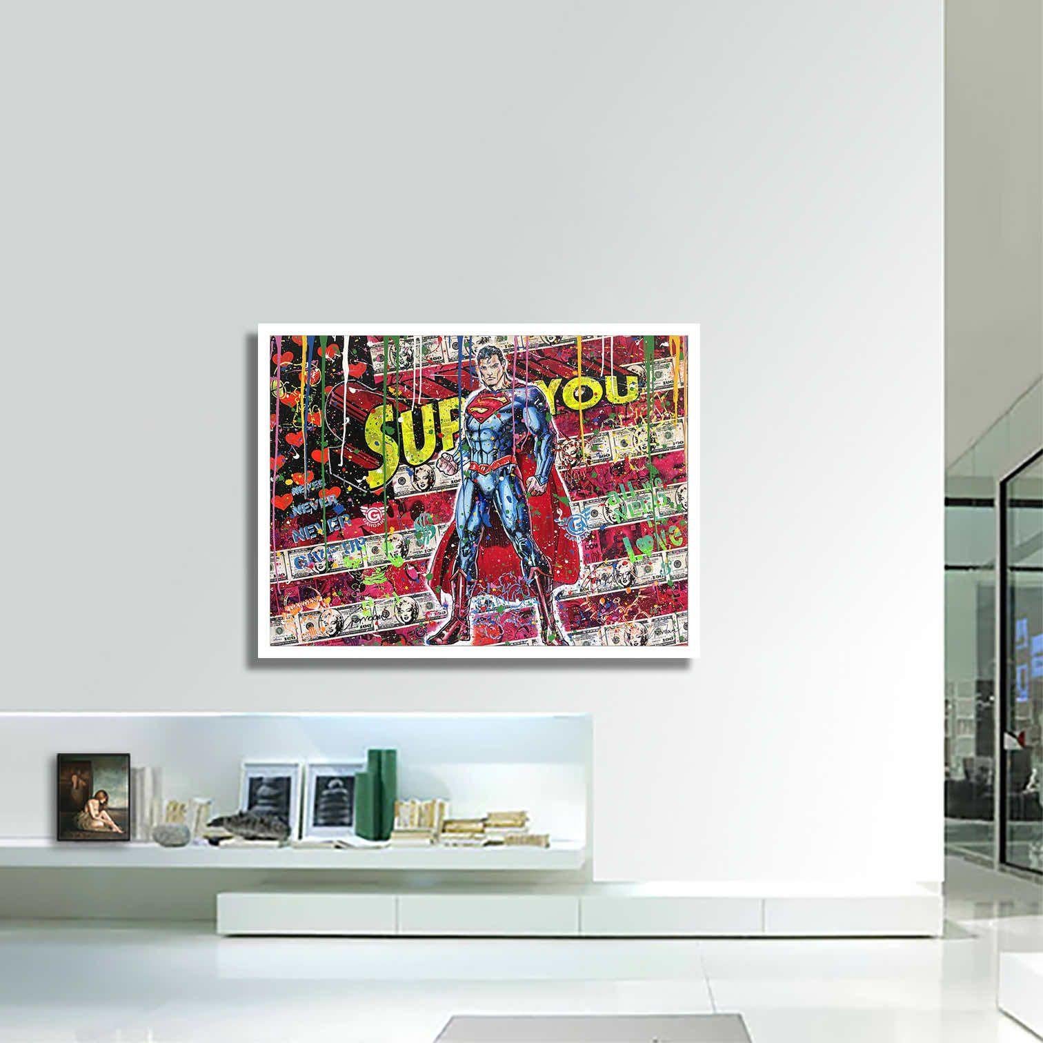 Superhero, Painting, Acrylic on Canvas For Sale 3