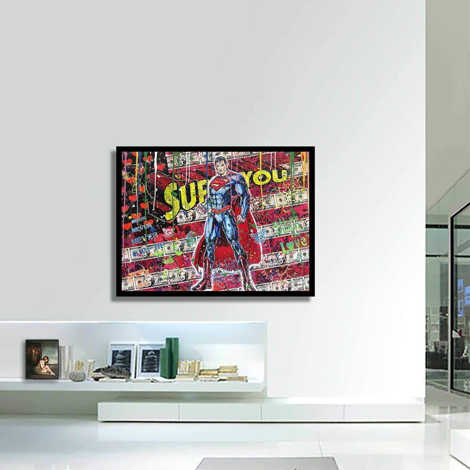 Superhero, Painting, Acrylic on Canvas For Sale 4
