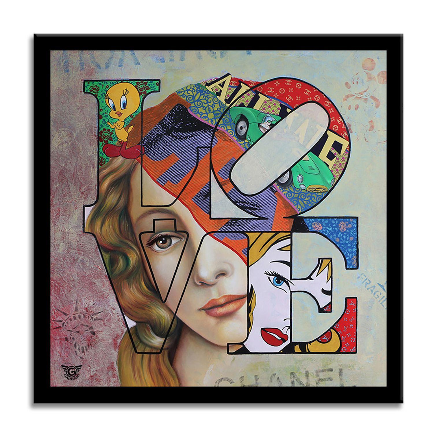 La nascita di Venere Amore, Pittura, Olio su tela - Painting Pop Art di Gardani Art