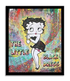 The Little Black Dress Betty Boop, Painting, Acrylic on Canvas