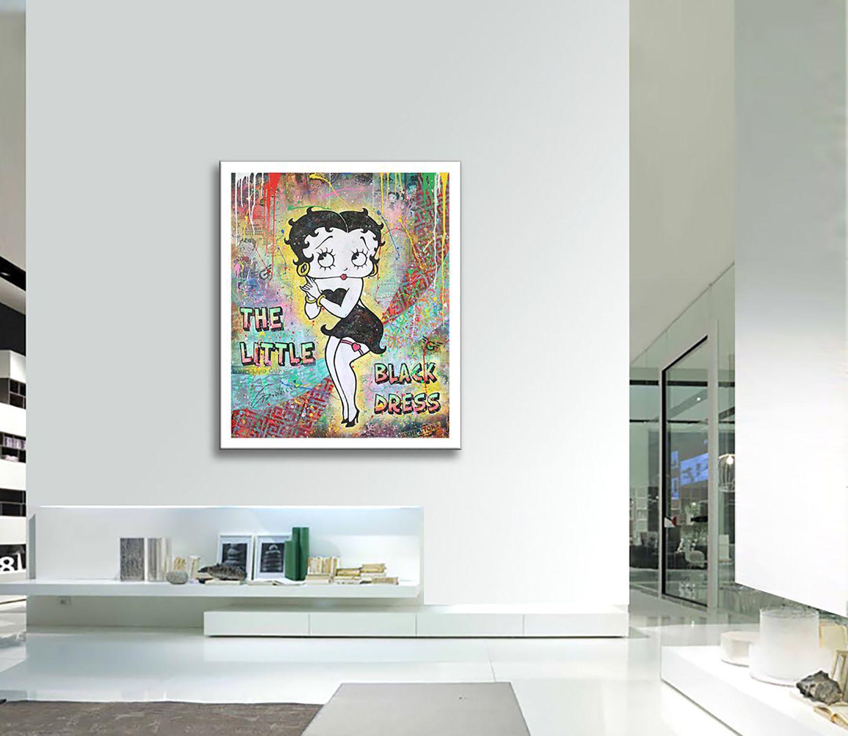 Pittura originale Pop Art su tela di Gardani, unica nel suo genere, disponibile per te. Firmato a mano dall'artista davanti e dietro, viene fornito con il Certificato di Autenticità ufficiale Gardani con una sequenza unica di banconote da un dollaro