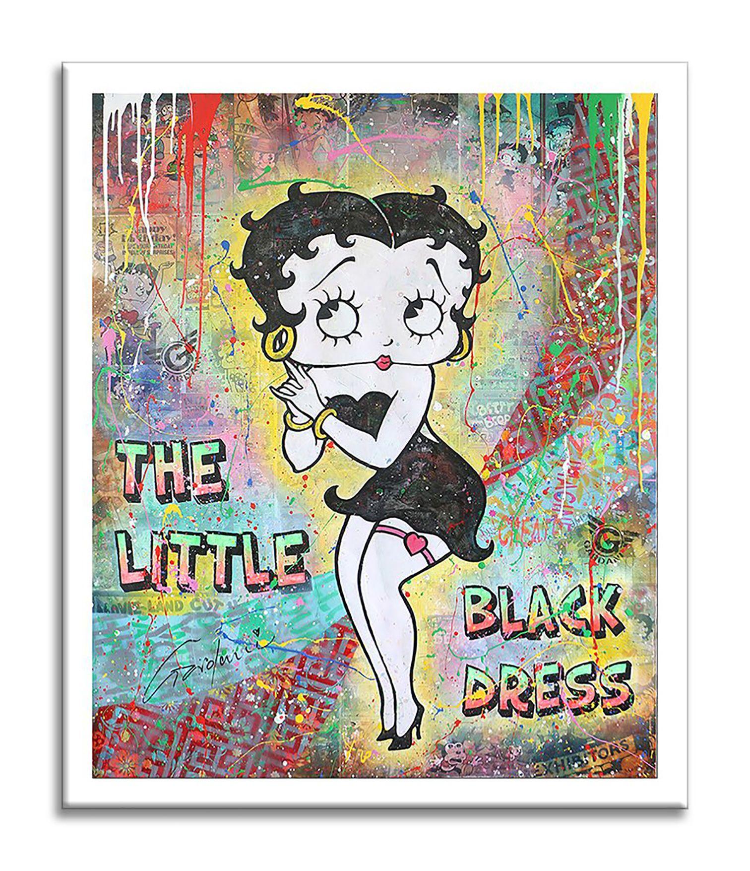 Il vestitino nero di Betty Boop, Pittura, Acrilico su tela in vendita 1