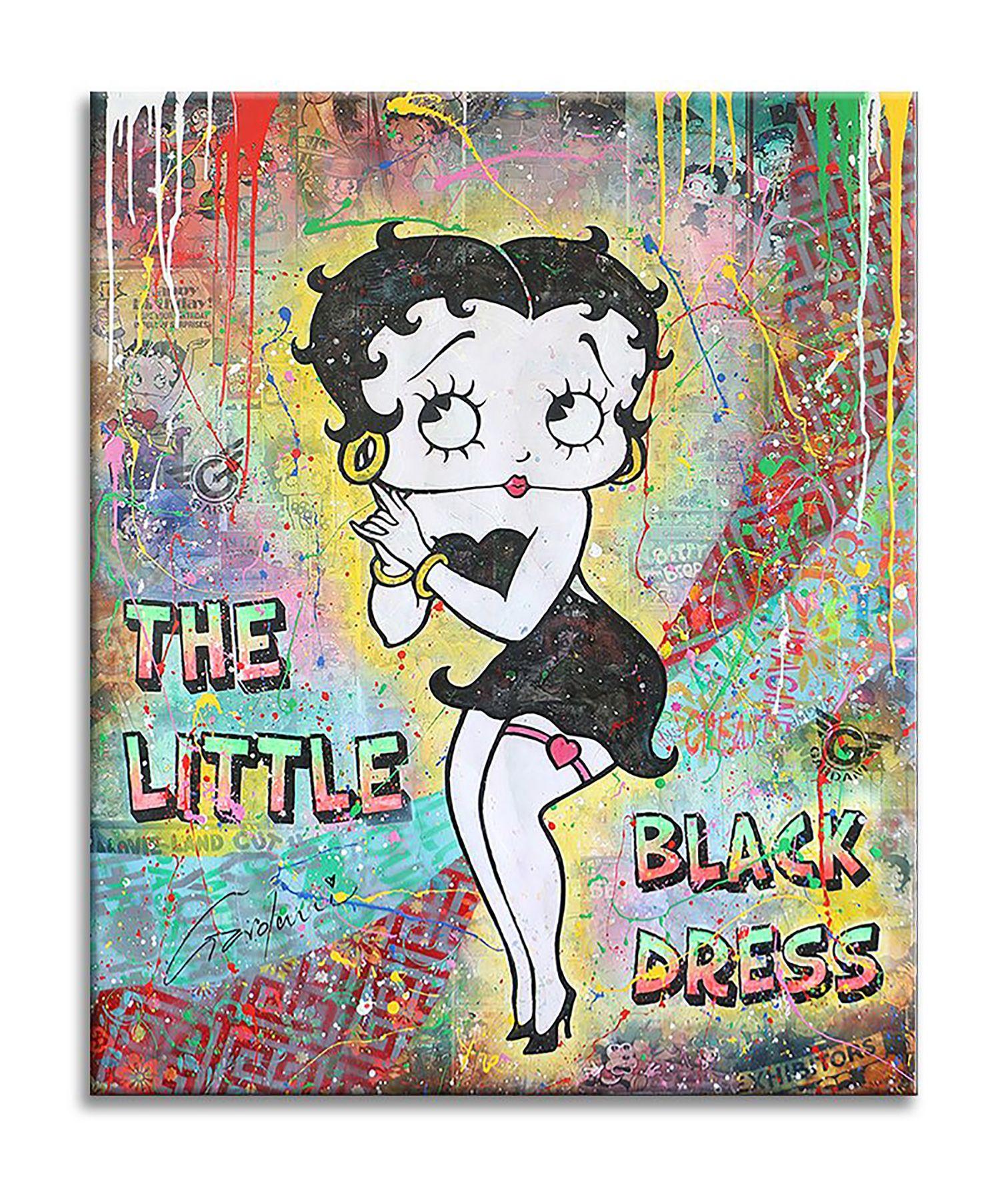 Il vestitino nero di Betty Boop, Pittura, Acrilico su tela in vendita 2