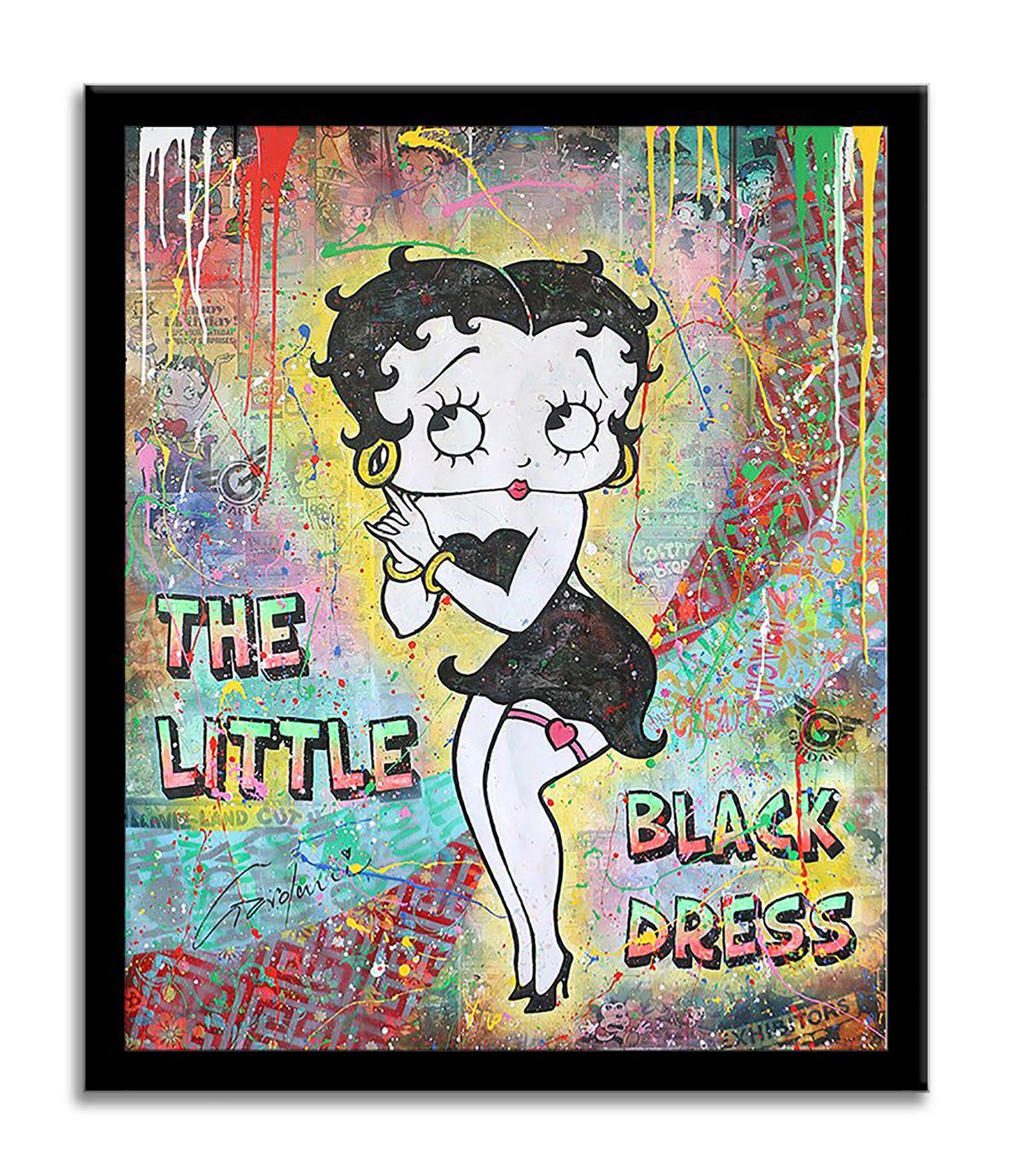 The Little Black Dress Betty Boop, peinture, acrylique sur toile
