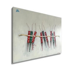 TiffanyâEs Fireworks â€“ Original Painting on canvas, Painting, Oil on Canvas