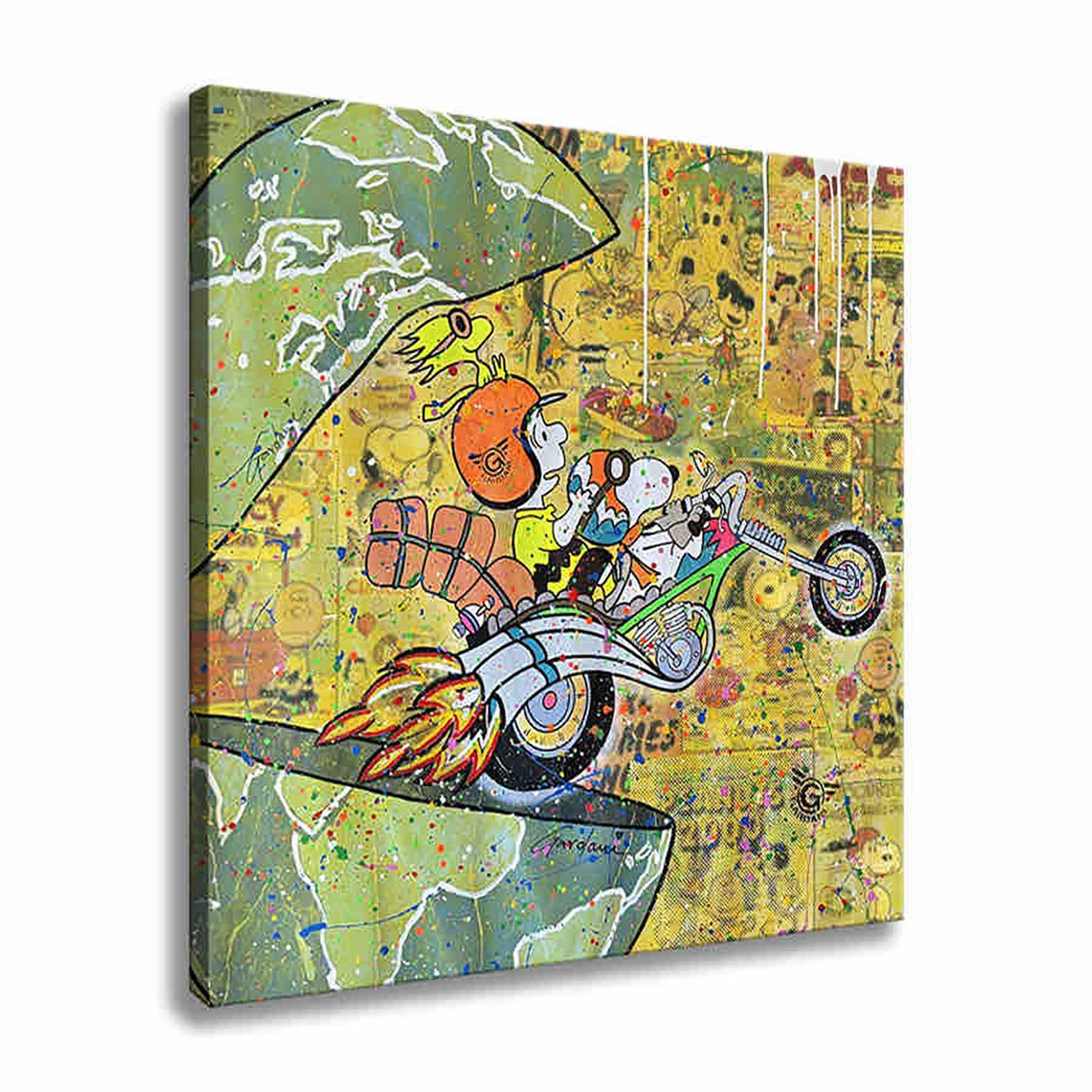 To the rescue Snoopy, Gemälde, Acryl auf Leinwand (Pop-Art), Painting, von Gardani Art