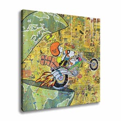 To the rescue Snoopy, Painting, Acrylic on Canvas