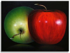 Two Apples, Painting, Oil on Canvas