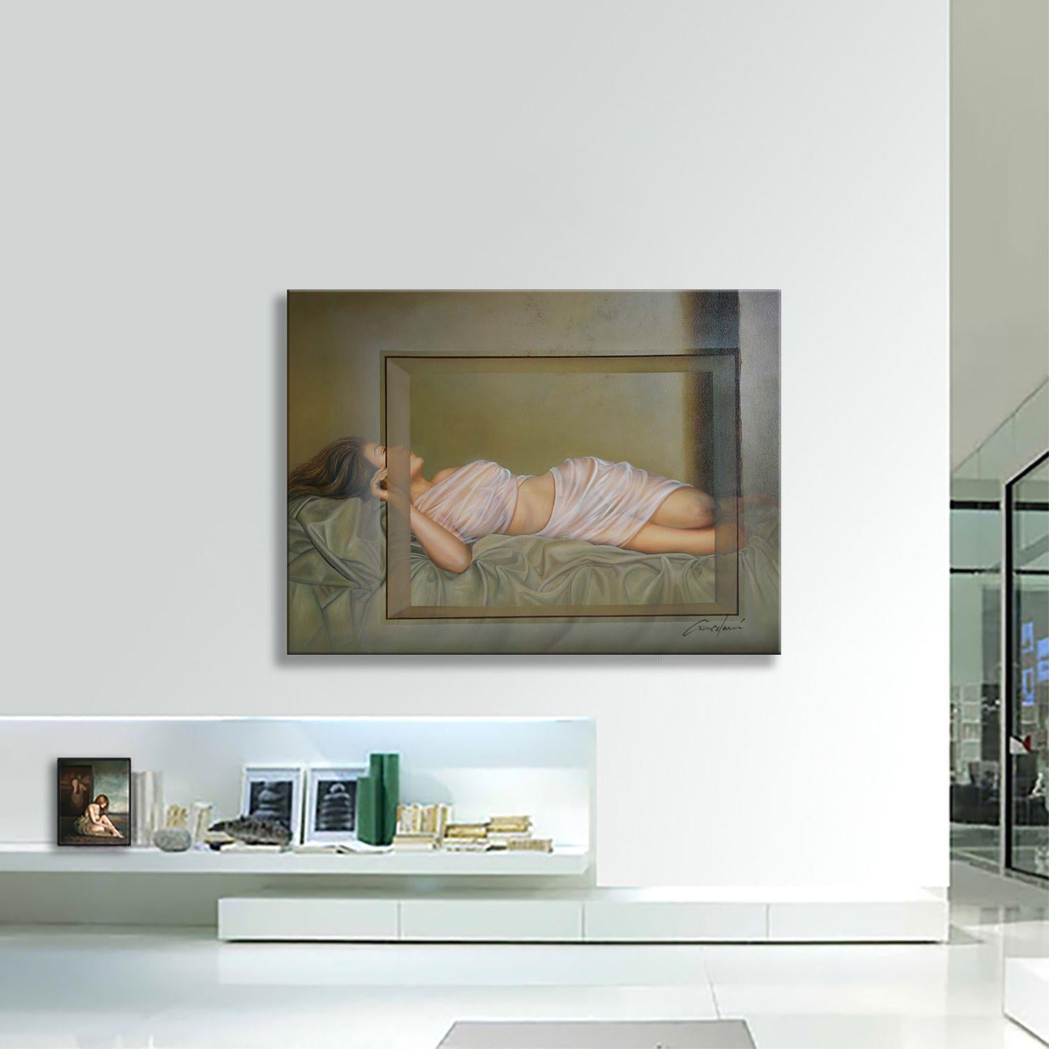 Where Colors Dreams Again – Originalgemälde, Gemälde, Öl auf Leinwand im Angebot 2