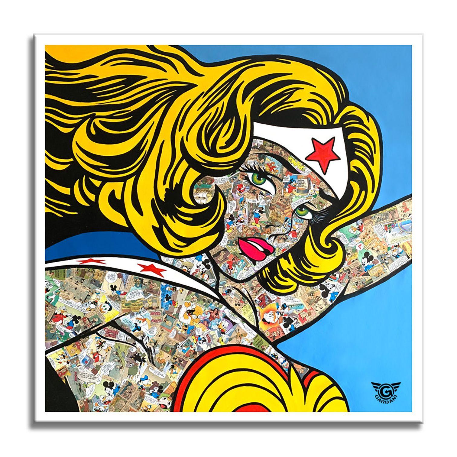 Wonder Woman Future, Painting, Acrylic on Canvas For Sale 2
