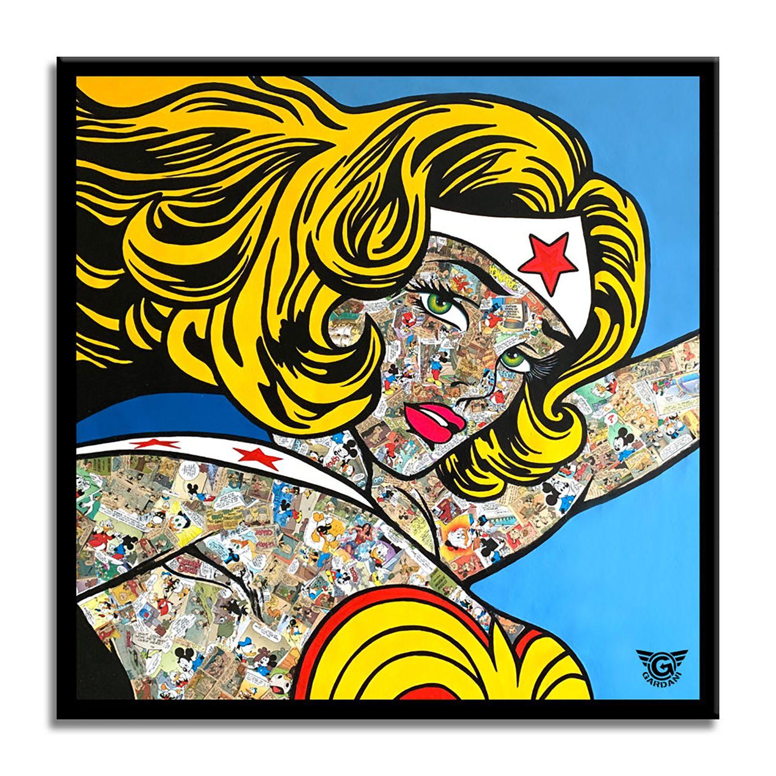 Wonder Woman Future, Painting, Acrylic on Canvas For Sale 3
