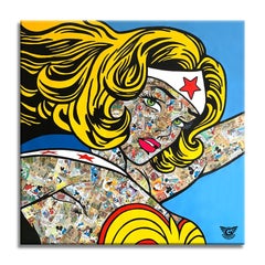 Wonder Woman Future, Painting, Acrylic on Canvas