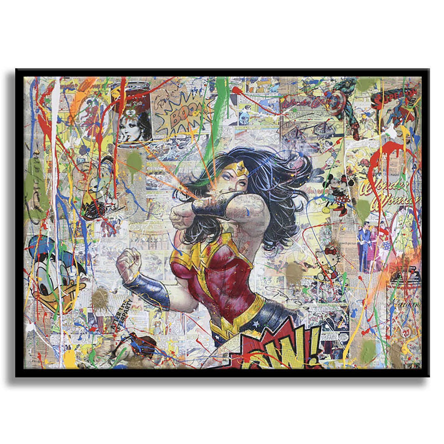 Peinture originale sur toile.    Peinture Pop Art originale sur toile de Gardani, unique en son genre, disponible pour vous. Signé à la main par l'artiste au recto et au verso, il est accompagné d'un certificat d'authenticité officiel Gardani avec