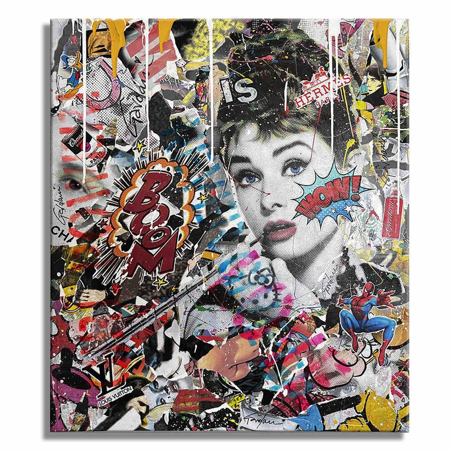 Wow Audrey â€“ Original Painting on canvas, Painting, Acrylic on Canvas For Sale 4