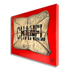 Wrapped with Chanel RED, Painting, Oil on Canvas