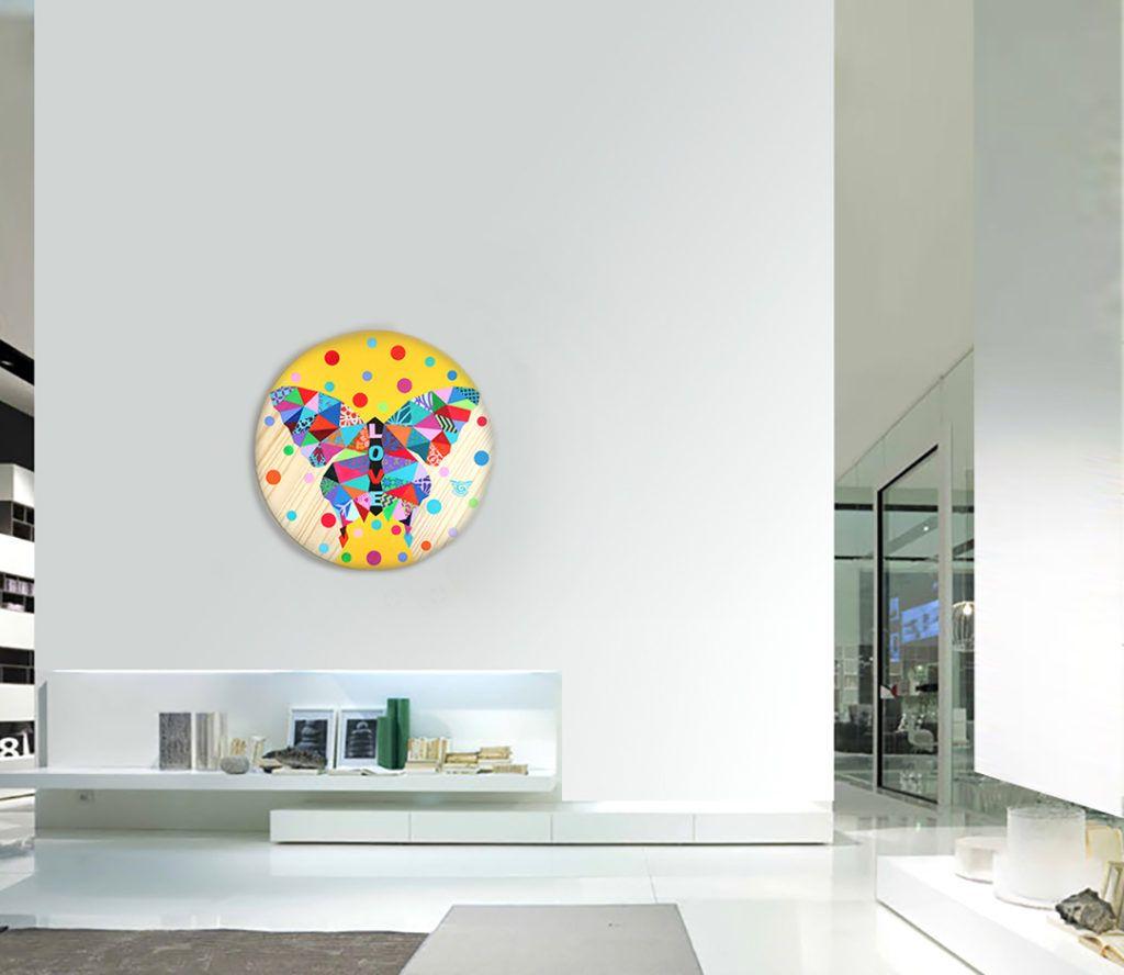 Yolia  Original-Kunst auf Holzplatte, Gemälde, Acryl auf Holzplatte im Angebot 1