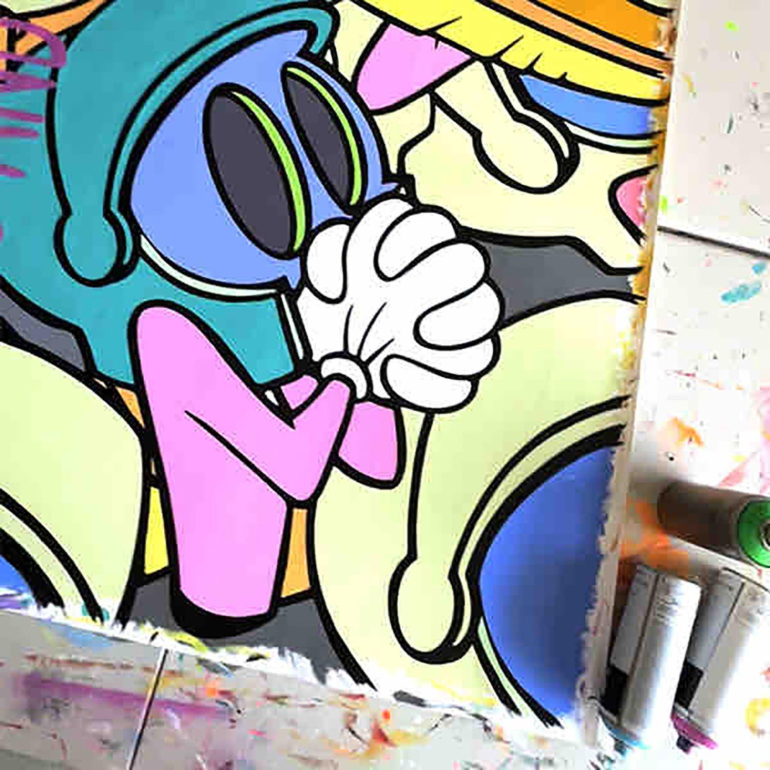 Tú y yo Marvin el Marciano, Pintura, Acrílico sobre lienzo en venta 1