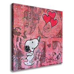 You make me Happy Snoopy - Original Painting, Painting, Acrylic on Canvas