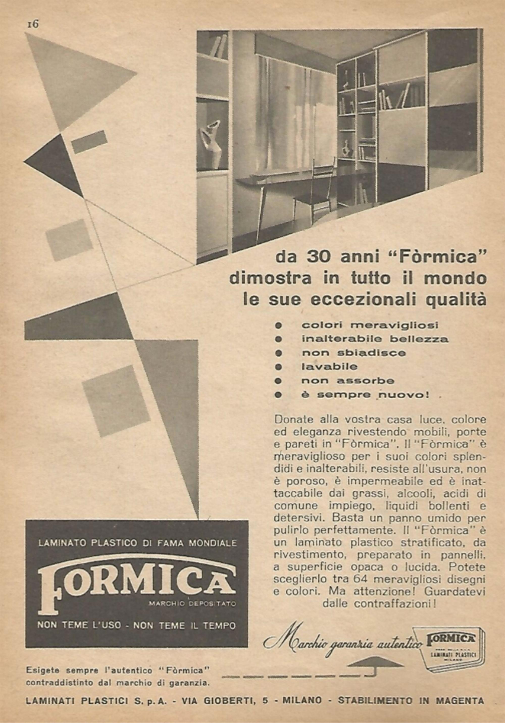 Table Gardella en acier formica et laiton du milieu du siècle:: Laminati Plastici Italie 1950s en vente 12