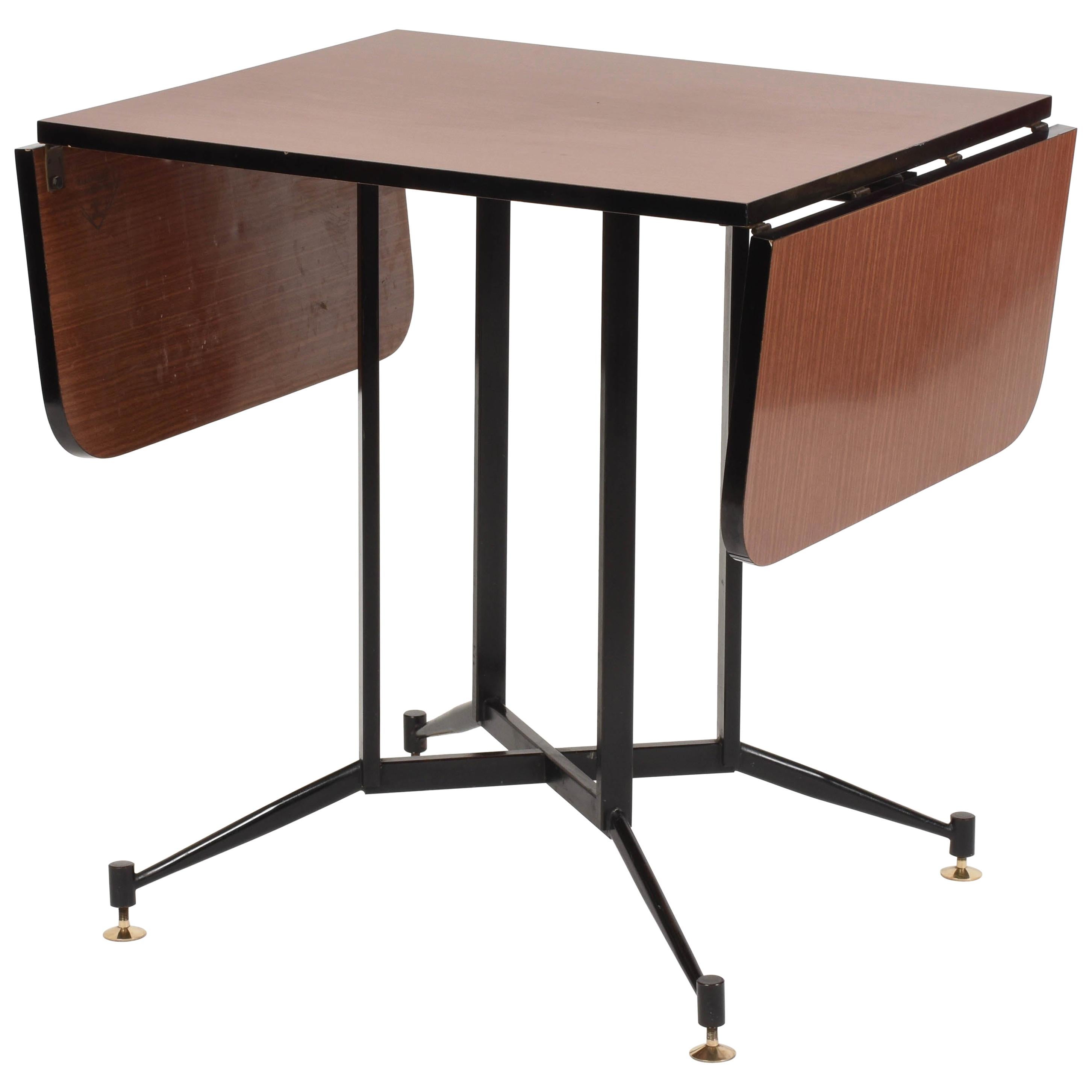 Tavolo Gardella Midcentury in formica, acciaio e ottone, Laminati Plastici Italia 1950s