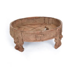 1930s Antique Garden Planter Carved Wood Relief