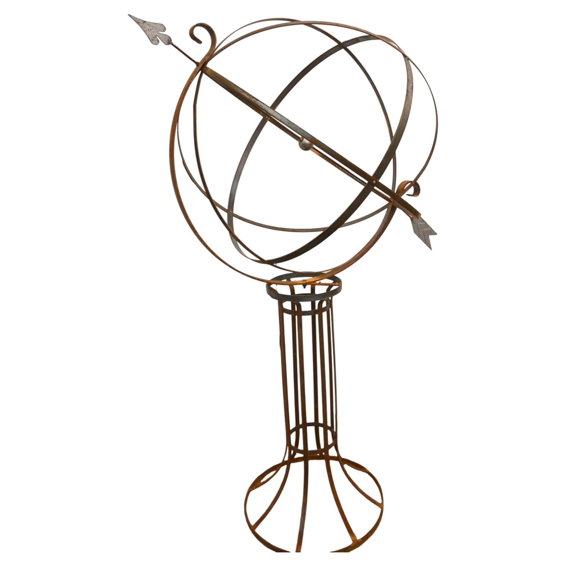 Garden Armillary Sphere Cast Iron Classical Exteriors 6.5 ft 200 CM For Sale