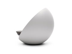 Letto da giardino laccato in bianco opaco, tessuto Sunbrella