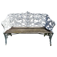 Garden Bench Around 1900 Aggenberg Stockholm Cast Iron Fern Decor