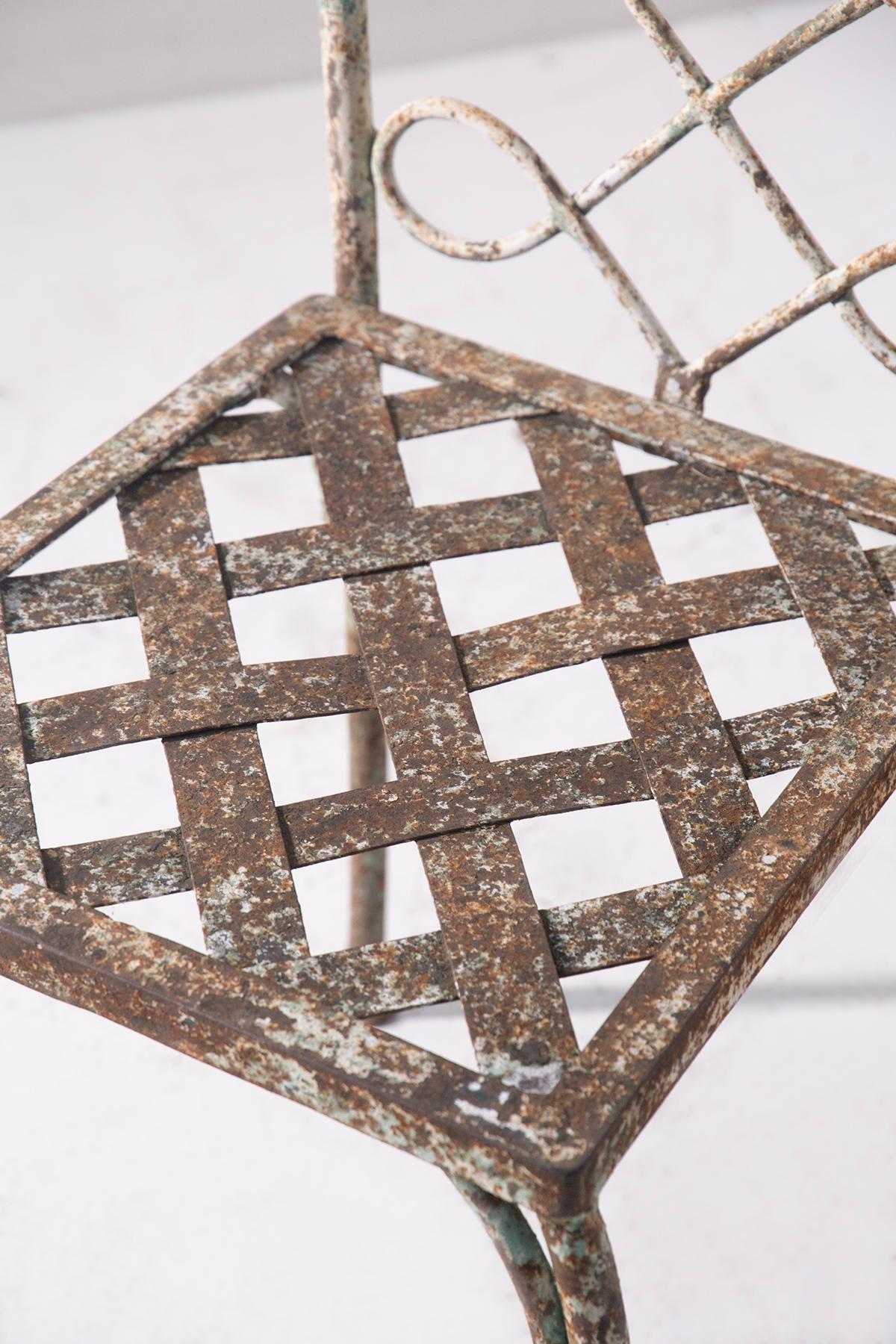 Garden Chair for Casa e Giardino, attributed to Gio Ponti (Eisen) im Angebot