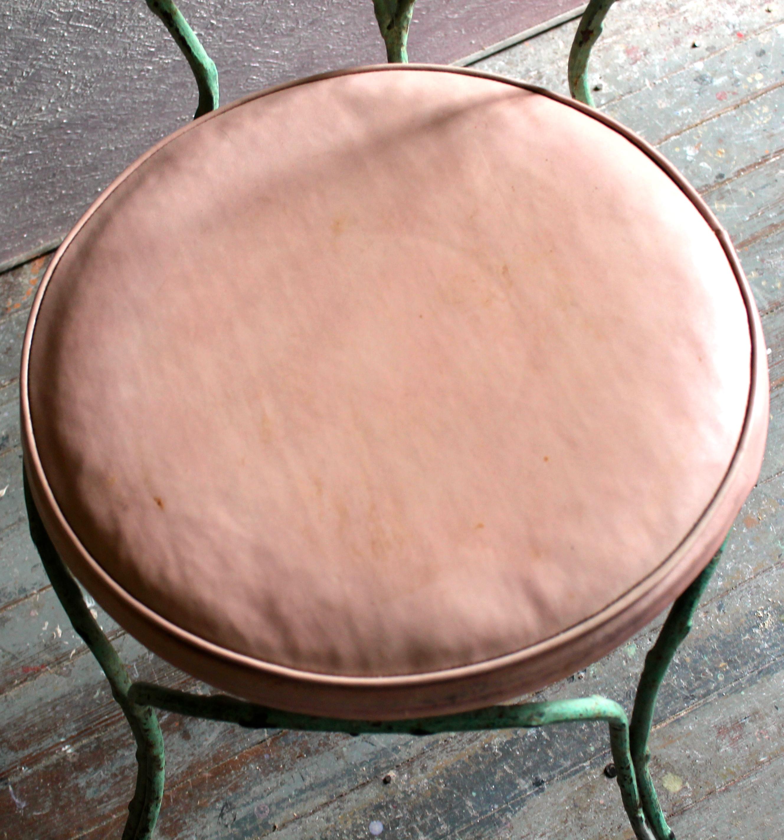 French Durenne Foundries Garden Chairin the style of Jean-Michel Frank For Sale