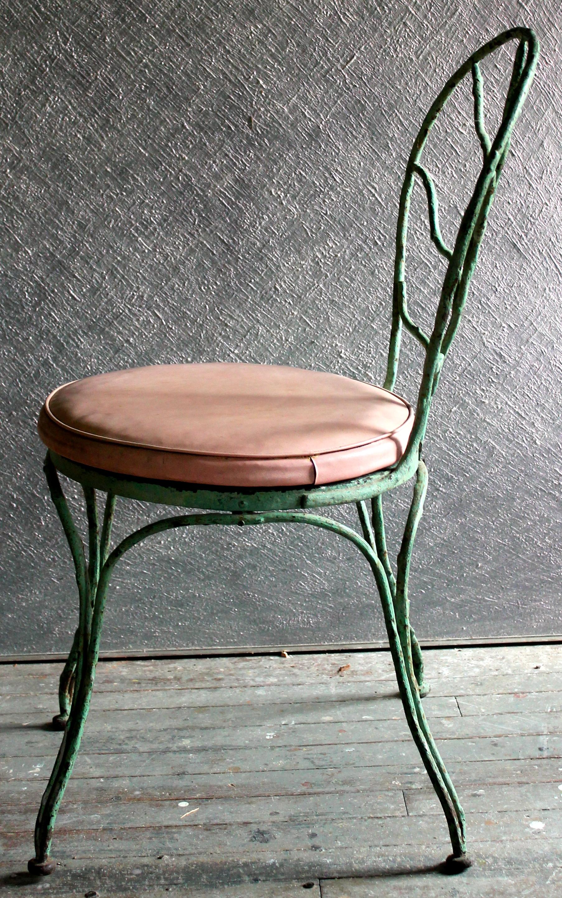 Forgiato Sedia da giardino delle Fonderie Durenne nello stile di Jean-Michel Frank in vendita