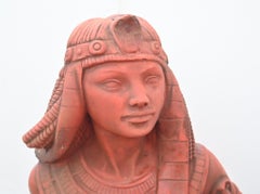 Garden Cleopatra Statue Terracotta Classical Ionic Column Stand