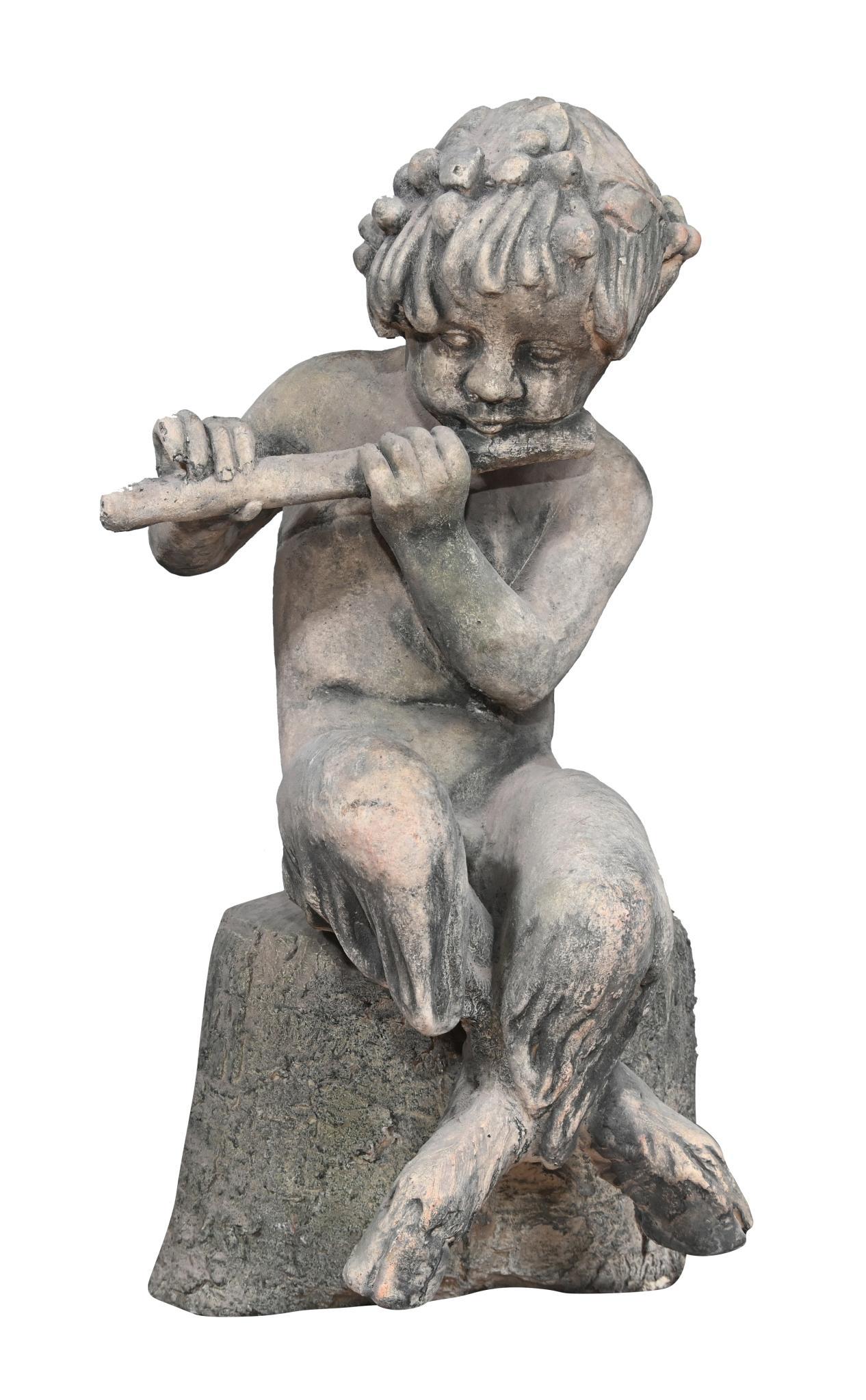 Jardín Cleopatra Estatua Terracota Clásica Columna Jónica Soporte en venta 4