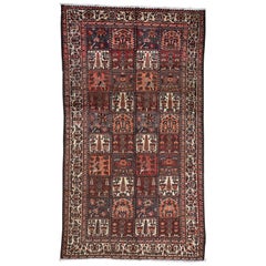Garden Design Bakhtiari Semi Antique Persian Hand Knotted Oriental Rug