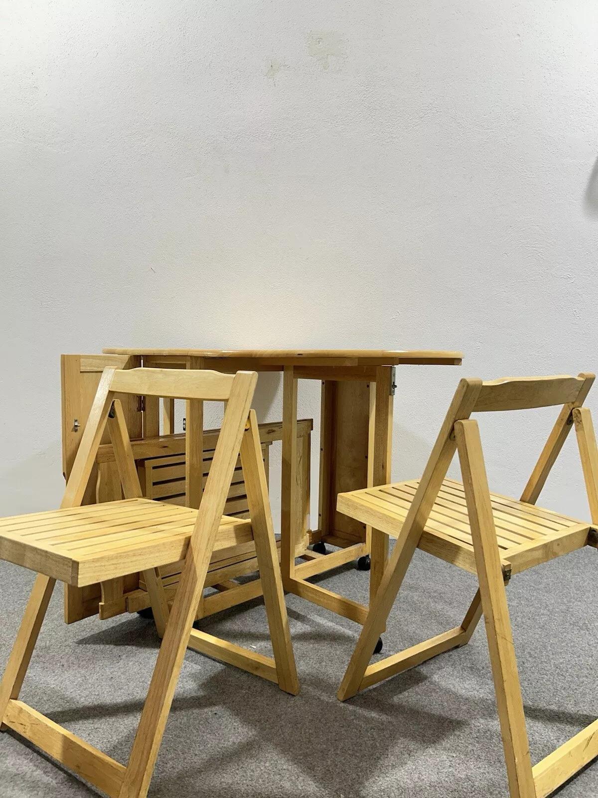 Garden Dining Set Table & 4 Chairs Danish Design In Good Condition For Sale In Taranto, IT