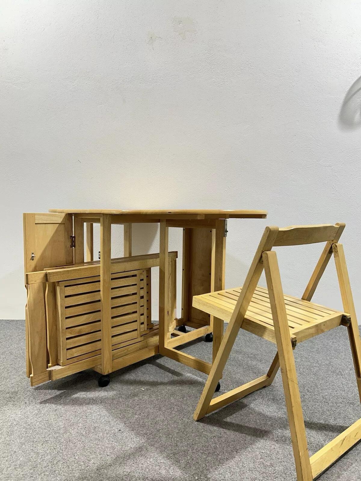Late 20th Century Garden Dining Set Table & 4 Chairs Danish Design For Sale