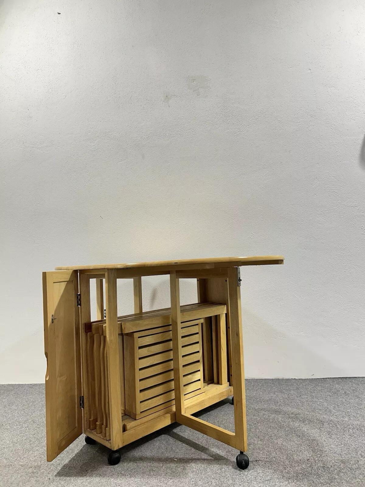 Garden Dining Set Table & 4 Chairs Danish Design For Sale 1