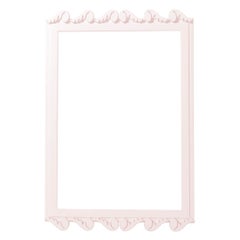 Garden District Laurel Rectangle Mirror in Frosted Petal
