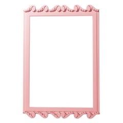 Garden District Laurel Rectangle Mirror in Pink Punch
