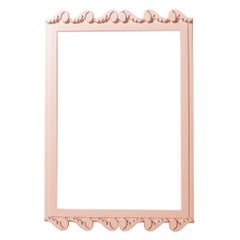 Garden District Laurel Rectangle Mirror in Salmon Berry