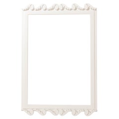 Garden District Laurel Rectangle Mirror in White Dove