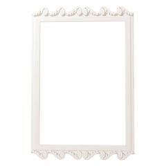 Garden District Laurel Rectangle Mirror in White Dove