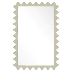 Garden District Magazine Rectangle Mirror in Delaware Putty