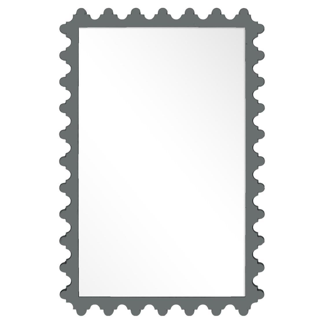 Garden District Magazine Rectangle Mirror in Gunmetal For Sale