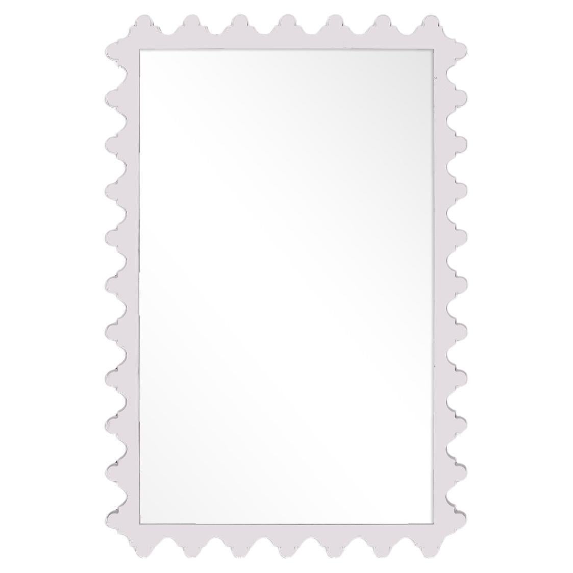 Garden District Magazine Rectangle Mirror in Lite Lavender For Sale