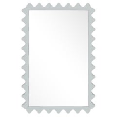 Garden District Magazine Rectangle Mirror in Pelican Gray