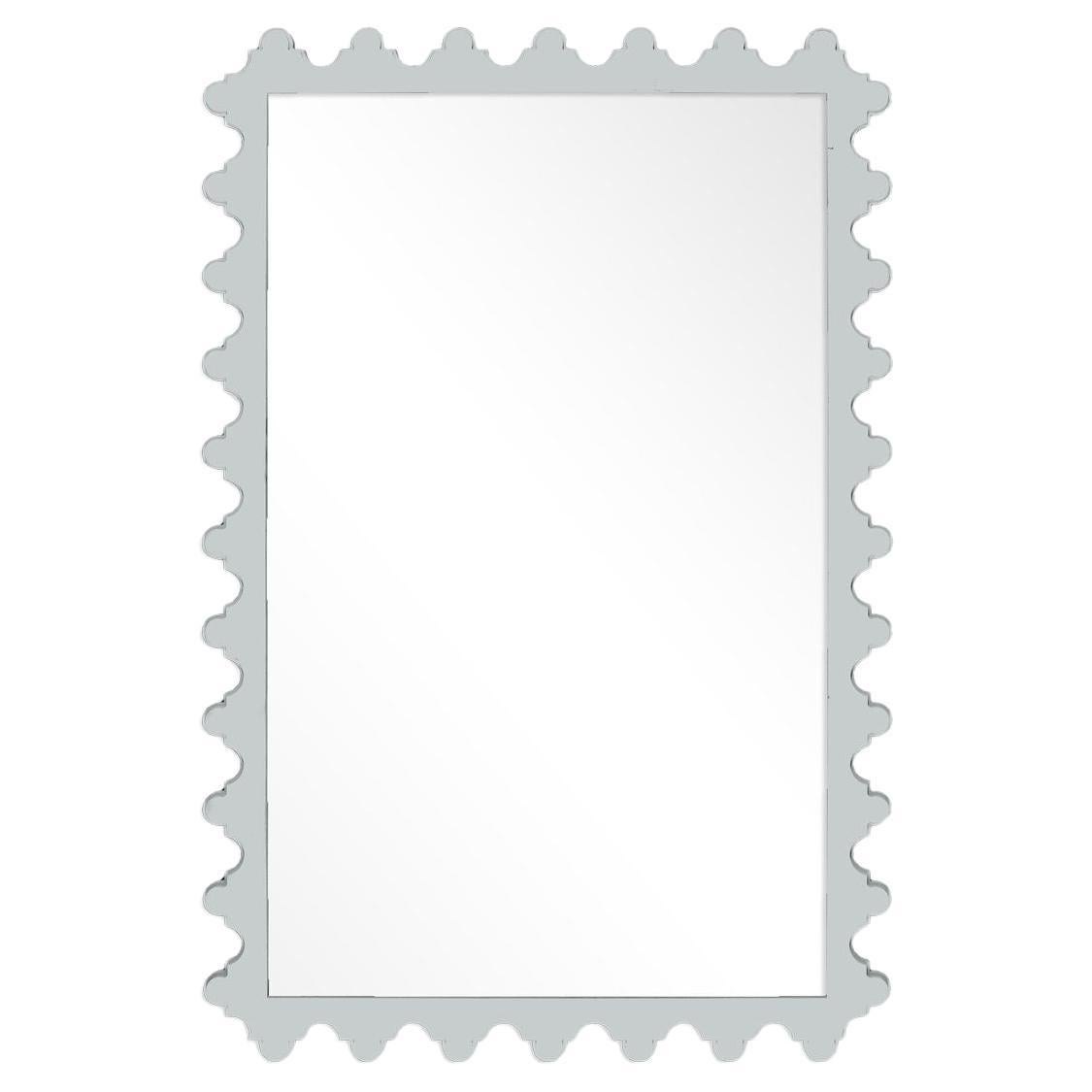 Garden District Magazine Rectangle Mirror in Pelican Gray For Sale