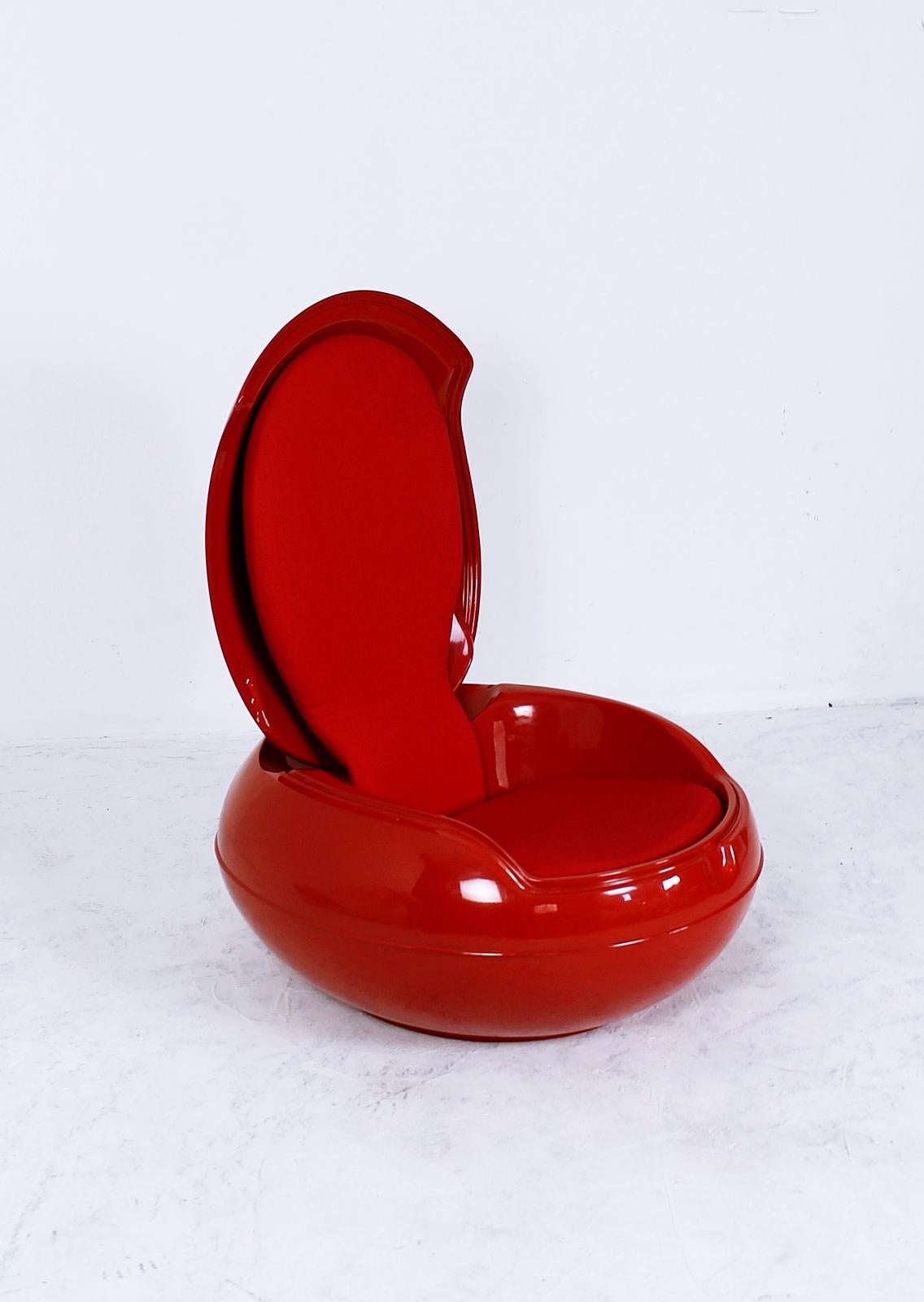 Garden Egg Chair by Peter Ghyczy for VEB Synthese Werk East Germany, 1960s In Good Condition In Debrecen-Pallag, HU